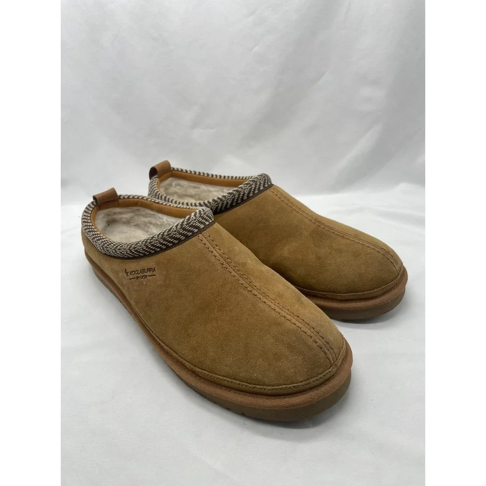 Koolaburra By UGG Burree Slippers Mens 12 Chestnut Brown Suede Slippers 1159690